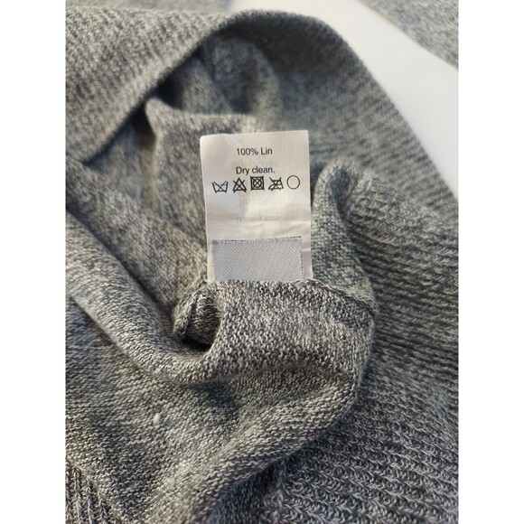 Ladies Madewell Lightweight 109% Linen Gray W/Sleeve Stripes LS Sweater Size S - Picture 5 of 9